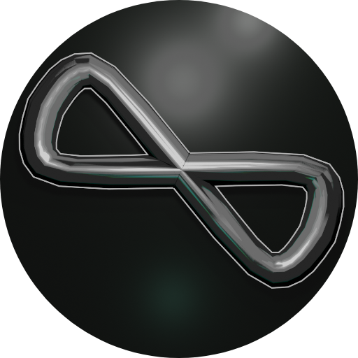 a 3d rendered infinity symbol